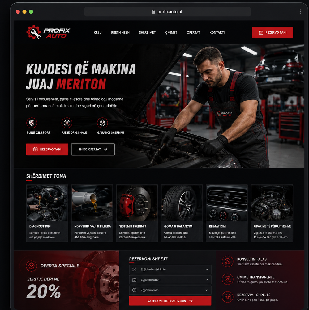Prezantimi i projektit ProFix Auto